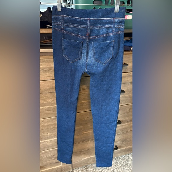 Navy blue jean like leggings - Picture 6 of 7